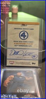 2026 Topps Finest Fantastic Four 1/1 Skrull Sketch Artist Signed Card