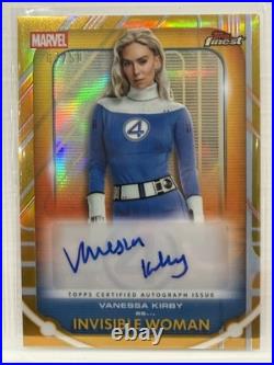 2026 Topps Finest Fantastic Four Vanessa Kirby Invisible Women Gold Auto 7/50