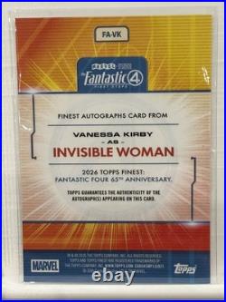 2026 Topps Finest Fantastic Four Vanessa Kirby Invisible Women Gold Auto 7/50
