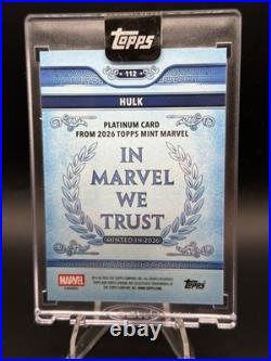 2026 Topps Marvel Mint Hulk Platinum /25 Encased 2026 Topps Marvel Mint Hulk Platinum /25 Encased