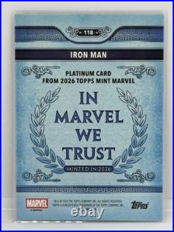 2026 Topps Marvel Mint Iron Man /99 #118 Platinum Card