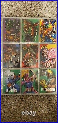 225 marvel trading cards lot Binder of Spider Man, X-Men, and 51 Simpsons