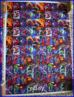 2 Full Uncut Sheets of Marvel Masterpieces Fleer 1994 Trading Cards