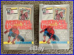 (2) MARVEL UNIVERSE SERIES II 2 Trading Cards, Impel 1991 FACTORY SEALED Boxes