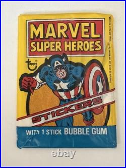 3 Packs 1976 Topps Marvel Super Heros Spiderman & Hulk and Capt America See Pics