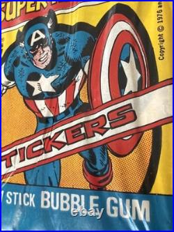3 Packs 1976 Topps Marvel Super Heros Spiderman & Hulk and Capt America See Pics