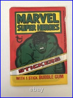 3 Packs 1976 Topps Marvel Super Heros Spiderman & Hulk and Capt America See Pics