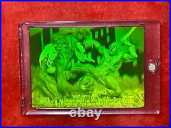 3x 1993 MARVEL UNIVERSE SPIDER-MAN VS VENOM H-IV Red Green Gold 3D HOLOGRAM MINT