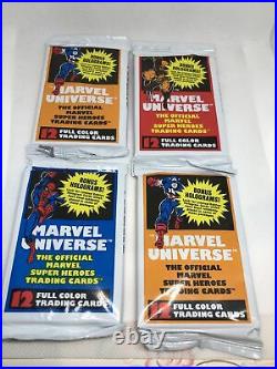 (4) 1990 Marvel Universe Series 1 Sealed Trading Card Packs Lot Of 4