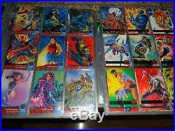 4 Complete Set 500 Comic Card Marvel Fleer Ultra Xmen 1994-96 & Wolverine Binder