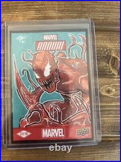 4 Upper Deck Marvel Allure Annual Spider Man Carnage Sketch Card 1/1