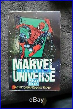 5 Trading Card Box Lot Marvel Marvel Universe Series 1991, 1992, 1993 -4 Sealed