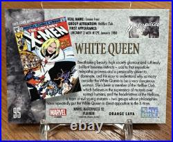 92 Marvel Masterpiece Platinum Orang lava White Queen. Card #95 SSP 15/25
