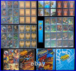 95 Fleer Ultra Spider-Man Gold Signature Series MASTER SET ALL Subsets+Binder