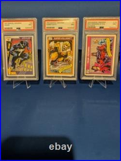 9 X PSA Marvel Universe 1990 Lot Venom, Phoenix, Spider-Man, Wolverine