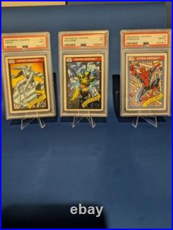 9 X PSA Marvel Universe 1990 Lot Venom, Phoenix, Spider-Man, Wolverine