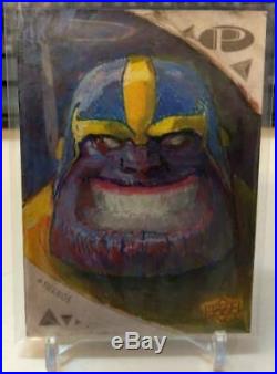 AO 2019 UD Marvel Premier Avengers Artist's Auto Twovoo Sketch Card Thanos 1/1