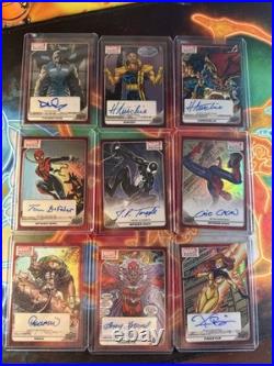 All 9 Marvel Autographed 2023 Upper Deck Marvel Platinum Artist Auto Spider-Man