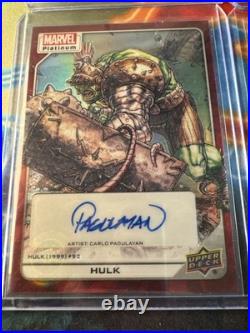 All 9 Marvel Autographed 2023 Upper Deck Marvel Platinum Artist Auto Spider-Man