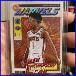 Amen Thompson 2023-24 Hoops Premium Net Marvels Scope Prizm Rookie Insert Card Amen Thompson 2023-24 Hoops Premium Net Marvels Scope Prizm Rookie Insert Card