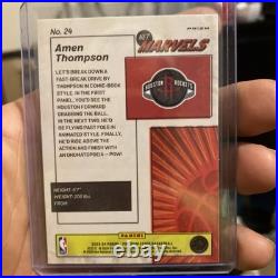 Amen Thompson 2023-24 Hoops Premium Net Marvels Scope Prizm Rookie Insert Card Amen Thompson 2023-24 Hoops Premium Net Marvels Scope Prizm Rookie Insert Card