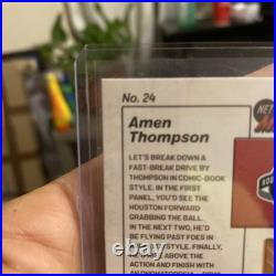 Amen Thompson 2023-24 Hoops Premium Net Marvels Scope Prizm Rookie Insert Card Amen Thompson 2023-24 Hoops Premium Net Marvels Scope Prizm Rookie Insert Card