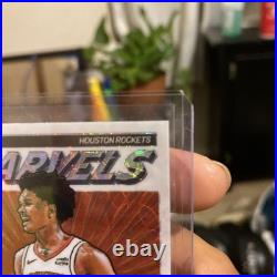 Amen Thompson 2023-24 Hoops Premium Net Marvels Scope Prizm Rookie Insert Card Amen Thompson 2023-24 Hoops Premium Net Marvels Scope Prizm Rookie Insert Card