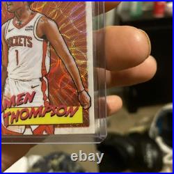Amen Thompson 2023-24 Hoops Premium Net Marvels Scope Prizm Rookie Insert Card Amen Thompson 2023-24 Hoops Premium Net Marvels Scope Prizm Rookie Insert Card