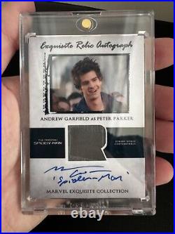 Andrew Garfield signed Spider-Man Custom Marvel Card Peter Parker Auto Relic JSA