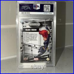 BLACK WIDOW 2015 UD Marvel Vibranium #36 RADIANCE Parallel /50 PSA 9