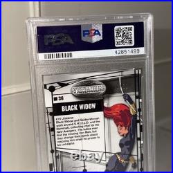 BLACK WIDOW 2015 UD Marvel Vibranium #36 RADIANCE Parallel /50 PSA 9