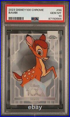Bambi 2023 Topps Chrome Disney 100 Of Wonder #94 PSA 10 GEM MINT POP 1 Card