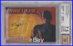Ben Affleck 2003 Topps Marvel Daredevil Movie Autograph Auto Bgs 7.5 / 10