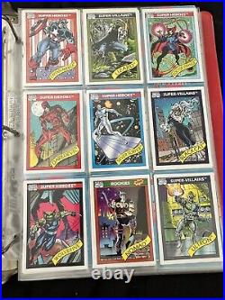 Binder Of Marvel Trading Cards 1991-1992. 648 Cards Total