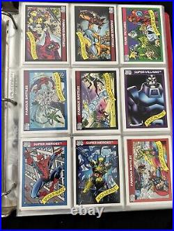 Binder Of Marvel Trading Cards 1991-1992. 648 Cards Total