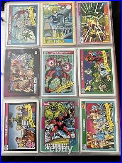 Binder Of Marvel Trading Cards 1991-1992. 648 Cards Total