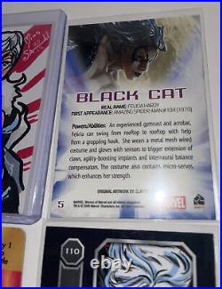 Black Cat Sketch Card + Bonus BlackCat Marvel Cards Flair Metal Women of Marvel