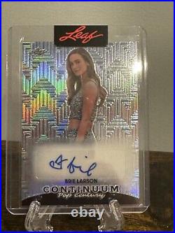 Brie Larson Continuum Pop Century /25 Autograph Card. Hot Sale