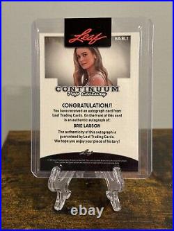 Brie Larson Continuum Pop Century /25 Autograph Card. Hot Sale