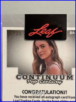 Brie Larson Continuum Pop Century /25 Autograph Card. Hot Sale