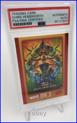 CHRIS HEMSWORTH PSA AUTO AUTHENTIC Signed MARVEL graded card THOR RAGNAROK