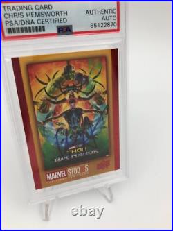 CHRIS HEMSWORTH PSA AUTO AUTHENTIC Signed MARVEL graded card THOR RAGNAROK