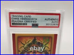 CHRIS HEMSWORTH PSA AUTO AUTHENTIC Signed MARVEL graded card THOR RAGNAROK