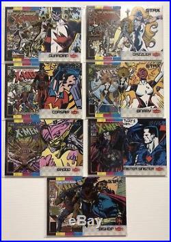 COMPLETE 2018 Marvel Fleer Ultra X-Men STAX Base Set 1 25 A, B, & C (75 Cards)