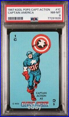 Captain America 1967 Kool Pops Captain Action 1c Captain America Psa 8 Nmmt Pop3