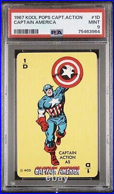 Captain America 1967 Kool Pops Captain Action 1d Captain America Psa 9 Mint Pop2