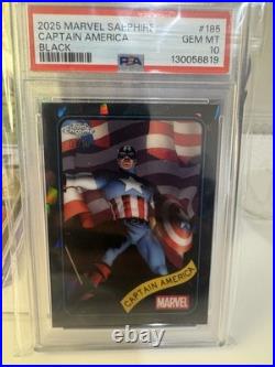 Captain America Black Sapphire 1/10 ALPHA PSA 10 2025 Topps Marvel Sapphire