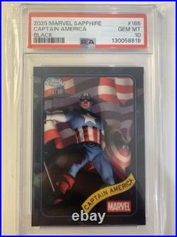 Captain America Black Sapphire 1/10 ALPHA PSA 10 2025 Topps Marvel Sapphire