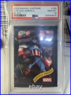 Captain America Black Sapphire 1/10 ALPHA PSA 10 2025 Topps Marvel Sapphire
