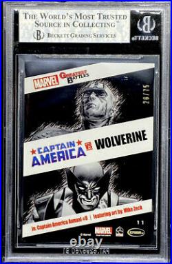 Captain America vs Wolverine 2013 Marvel Greatest Battles Gold /75 BGS 9 POP 5